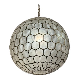 Serena & Lily Capiz Honeycomb Pendant Light For Sale