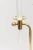 1950s Mid Century Modern Parzinger Style Brass & White Lacquered Metal Tall Table Lamp, Restored For Sale - Image 5 of 11