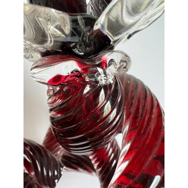 Mid-Century Hand Blown Glass Knot Candle Holders- a Pair For Sale - Image 9 of 12