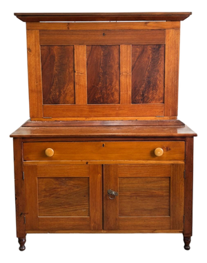 Early 19th Century Butler’s Plantation Secretary Desk With Rare Tiger Maple Interior