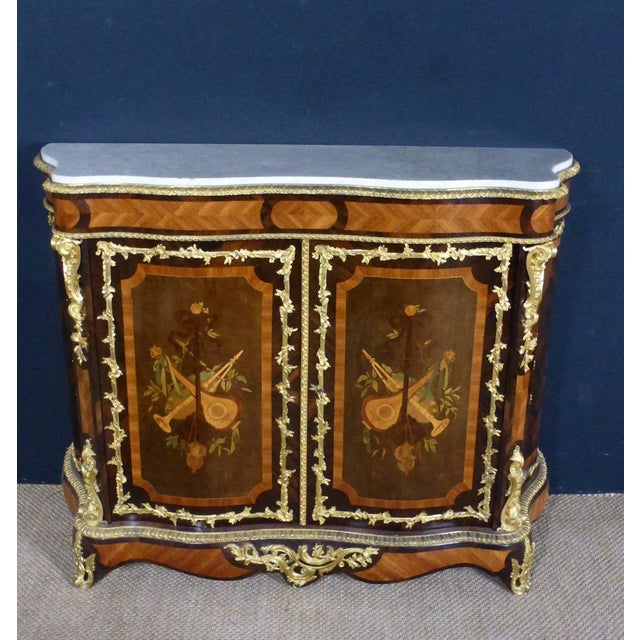 Sideboard Napoleon III Marquetry Buffet For Sale - Image 13 of 13