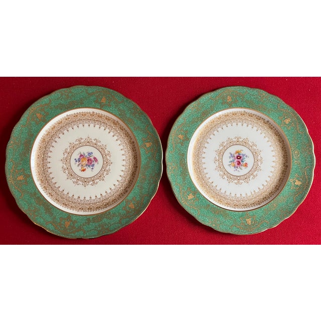 Ceramic Antique Early 20th Century Porcelain Dinner Plates by George Jones & Sons China - Set of 12 For Sale - Image 7 of 12