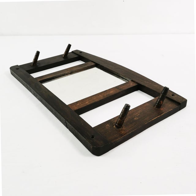 Art Deco Wall Hanger with Mirror, Denmark, 1930s For Sale - Image 6 of 12