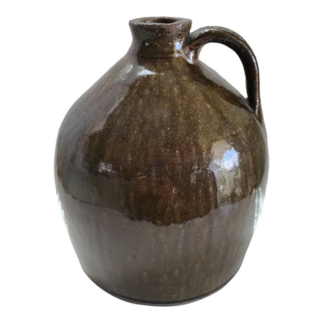Original Charlie West Alkaline Glaze "Buggy" Jug For Sale