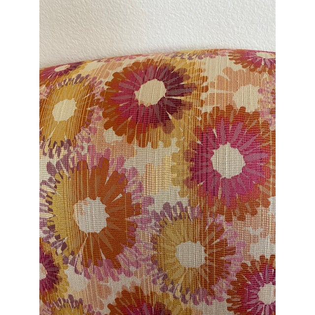 Custom English Rolled-Arm Club Chair in Barrow "Capstan Azalea" Floral Fabric For Sale In Las Vegas - Image 6 of 10
