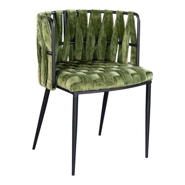 Milano Dining Chair in Olive For Sale