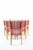 1970s Set 6 Danish Modern Red Dining Chairs For Sale In New York - Image 6 of 12