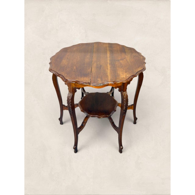 Antique English Oak Pie Crust Occasional Table For Sale In Tampa - Image 6 of 8