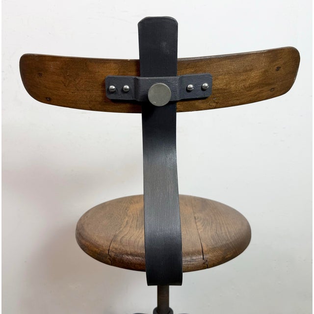 Industrial Factory Swivel Chair, 1950s For Sale - Image 12 of 18