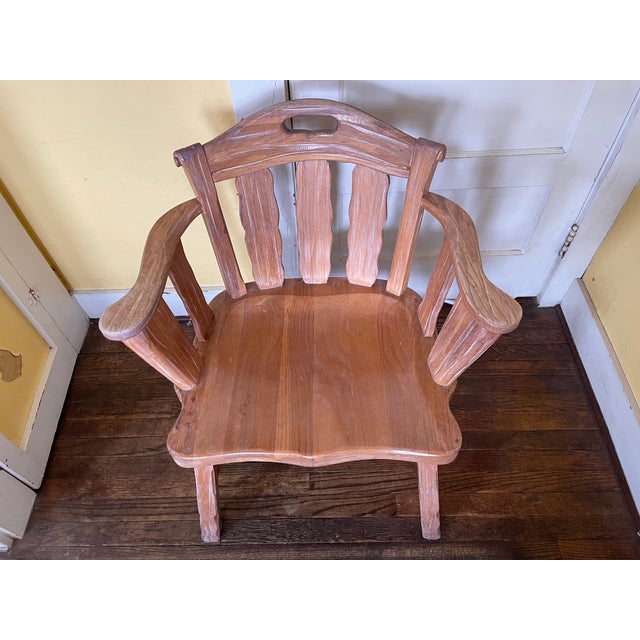 Wonderful vintage 1963 Attributed to A. Brandt Ranch Oak captains chair! There are no makers stamps on the chair. I do...