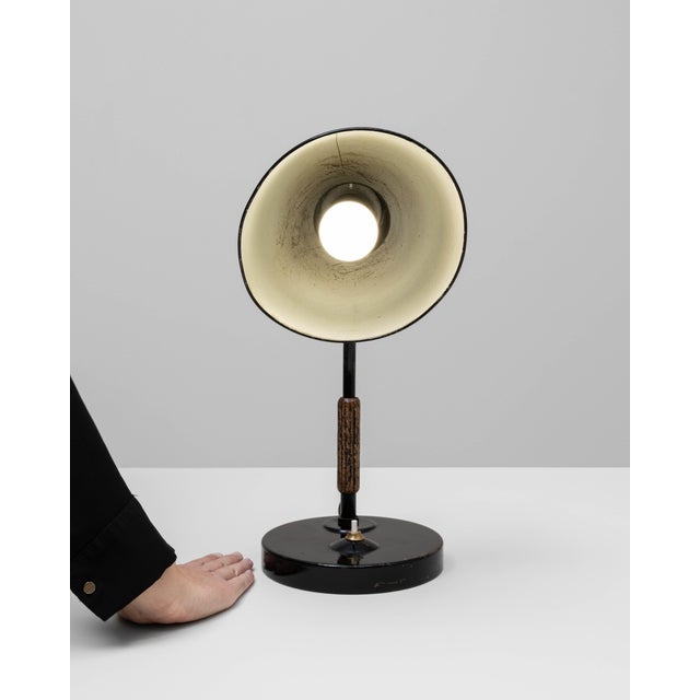 1930s German Model L99 Metal Table Lamp By Siemens For Sale - Image 4 of 18