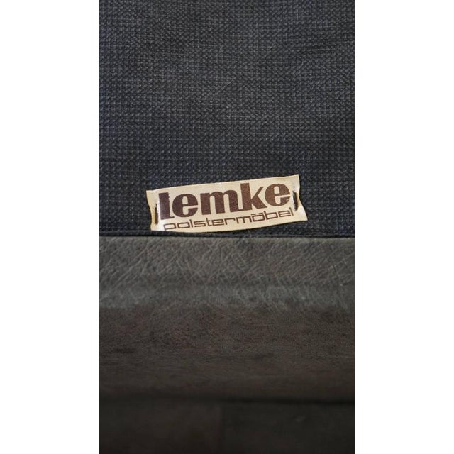 Vintage Gray Leather Armchair, 1970s For Sale - Image 11 of 12