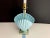 Metal Sky Blue Ceramic Shell Lamp & Shade, C1970 For Sale - Image 7 of 18