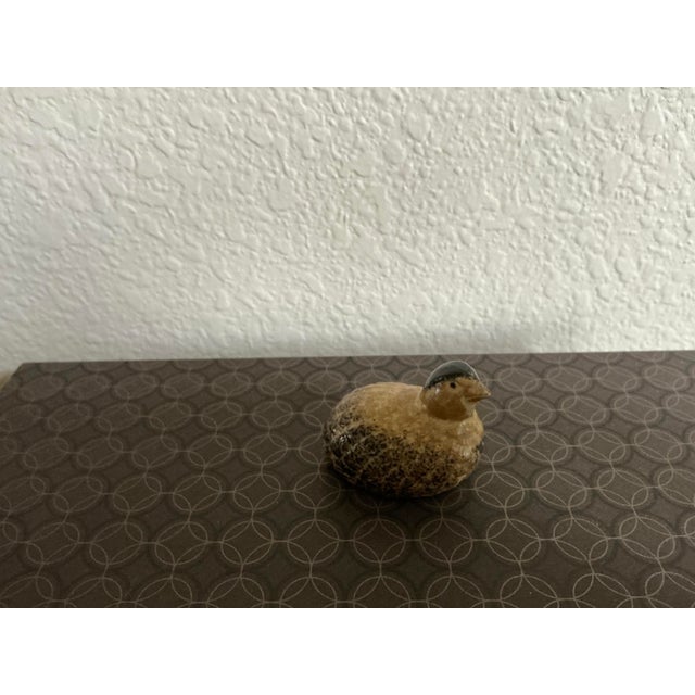 Mid 19th Century Small Mid‑Century Ceramic Quail Trio For Sale - Image 5 of 7