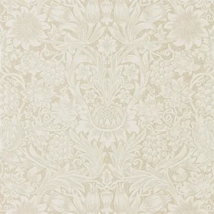 Morris & Co Pure Sunflower Wallpaper in Parchment/Gold - a Sample