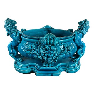 Large Slip Planter from Jules Vieillard Bordeaux, 19th Century For Sale