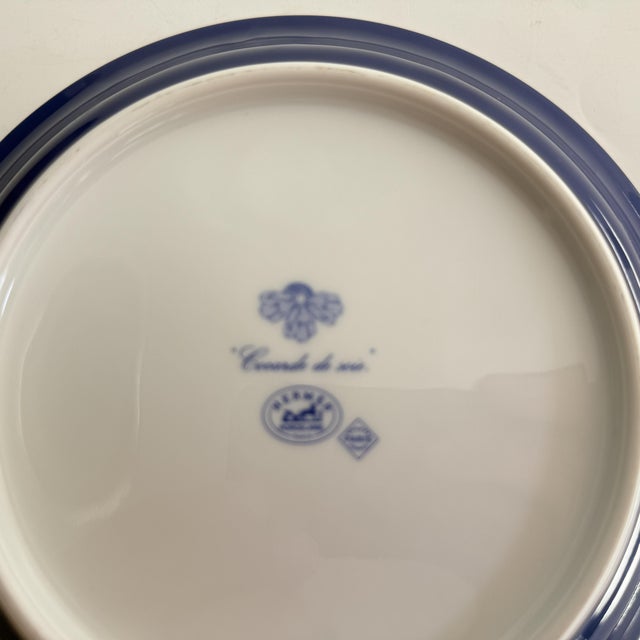 Hermès Silk Rosette Soup Plate from Hermès, 1980s For Sale - Image 4 of 5