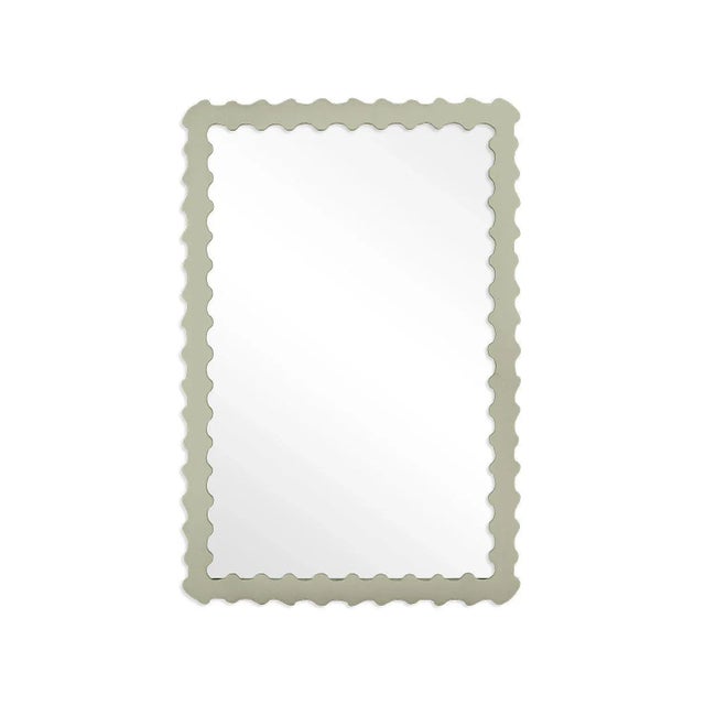 Contemporary Fleur Home Audubon Bamboo Rectangle Mirror in Mizzle, 30x40 For Sale - Image 3 of 3