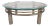 Vintage Modern Round Chrome and Brass Coffee Table For Sale