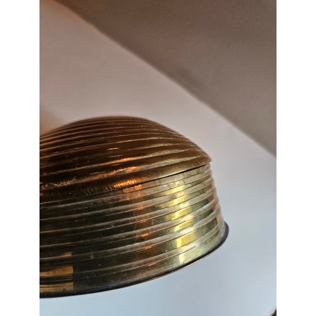 Coastal Beautiful Hinged Brass Clam Shell Box 1960s For Sale - Image 3 of 3