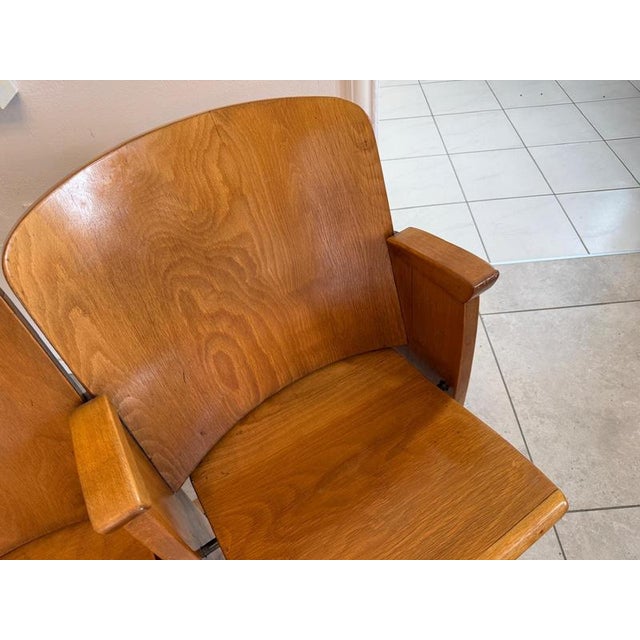 Cinema Folding Chair Row, 1950s For Sale - Image 11 of 17