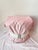 Modern Large Pink Leather Art Deco Pouf Ottoman Silver For Sale In Washington DC - Image 6 of 11