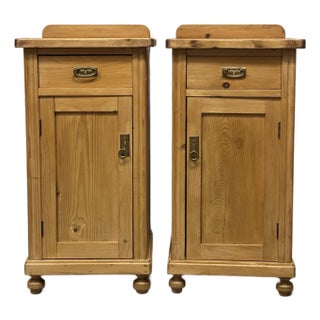 Early 20th Century European Pine Nightstands For Sale