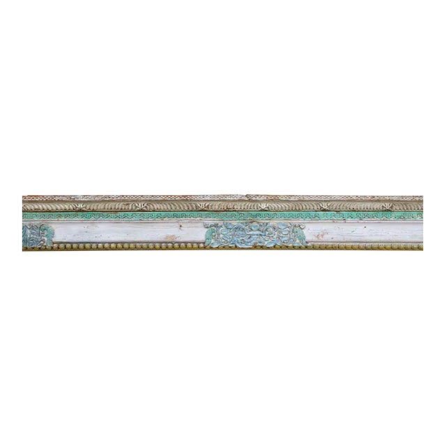 Antique Painted Tamul Nadu Architectural Beam For Sale