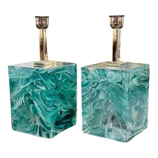 Murano Glass Block Lamps For Sale