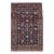 Vintage Persian Malayer Rug, Hand-Knotted Wool, Geometric Pattern, 3x4, Navy & Red For Sale