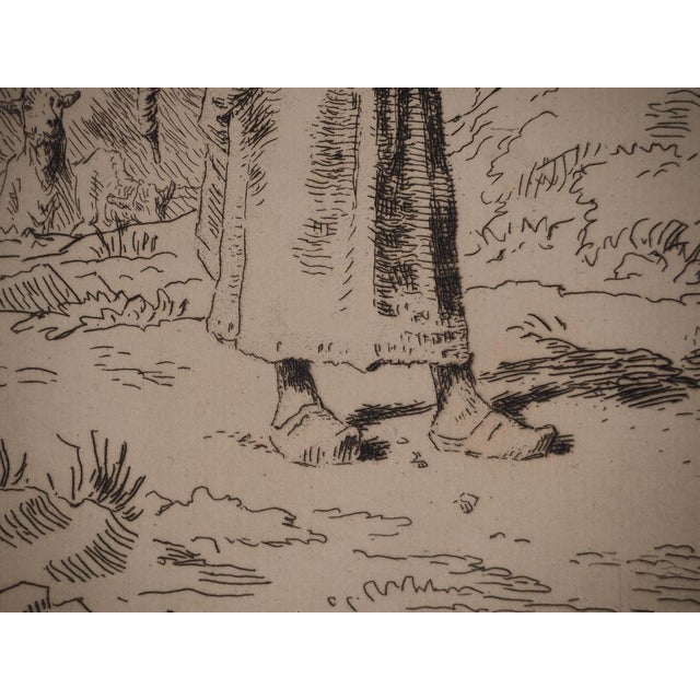 Jean-François Millet, The Peasant Woman, Original Engraving For Sale - Image 6 of 8