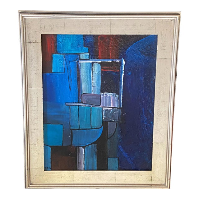 Acrylic on Canvas Abstract Voyage I Framed /Signed Yjr 16" by 20" For Sale