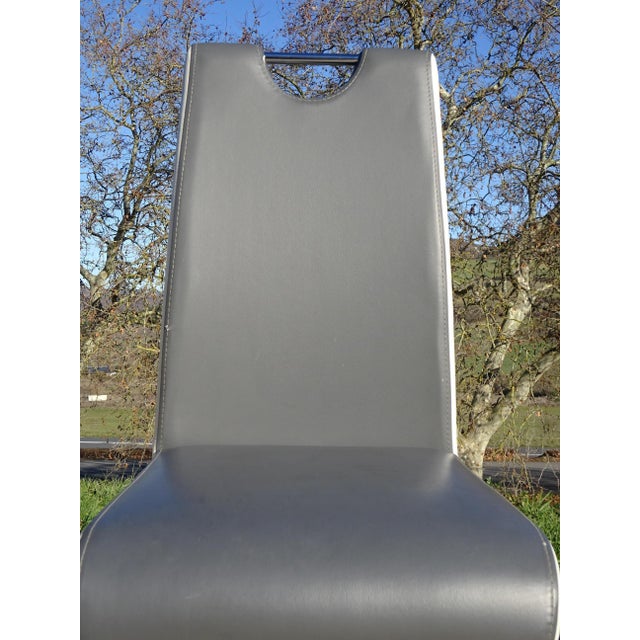 Chrome Base Zig Zag Chairs, 2000s, Set of 3 For Sale - Image 10 of 18