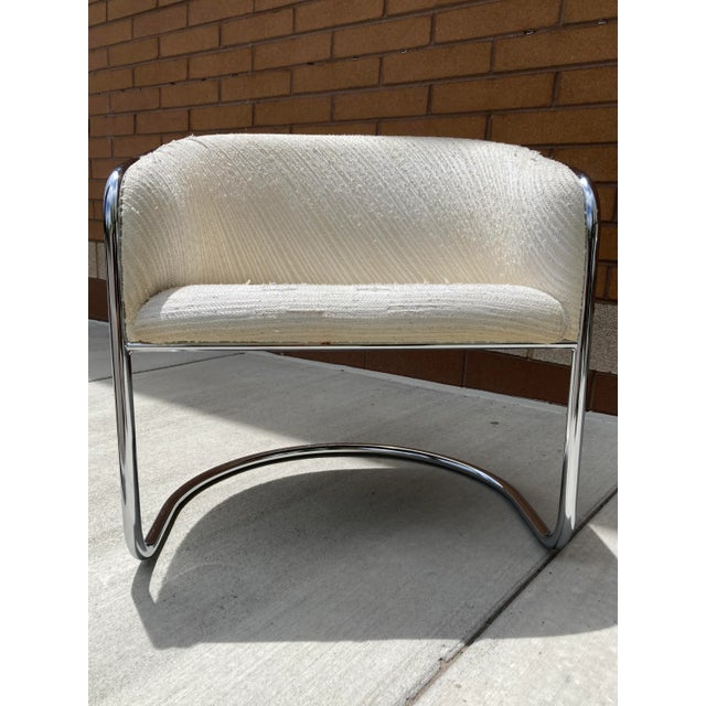 Mid 20th Century Thonet Club Tub Chrome Cantilever Lounge Chair Anton Lorenz for Thonet For Sale - Image 5 of 13