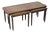 Antique Mahogany Leather Top Nesting Coffee Table, 1930, Set of 3 For Sale