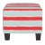 Square Ottoman in Mint Brush Stripe For Sale