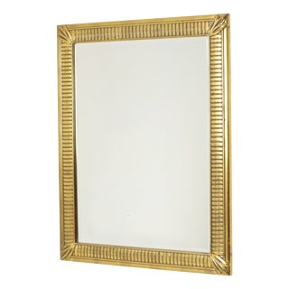 Hollywood Regency Bevelled Gold Mirror from Deknudt, 1970s For Sale