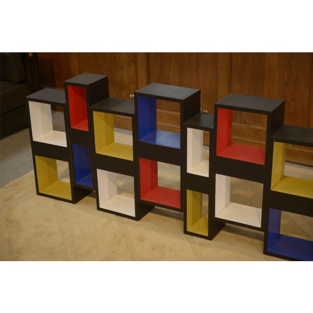 Shelf Pictorial Intervention in the style of Piet Mondrian, 1960s For Sale - Image 9 of 13