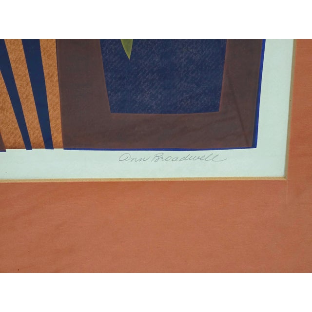 1970s 'Something Like Sapporo' Mid Century Abstract Lithograph by Ann Broadwell For Sale In Richmond - Image 6 of 8