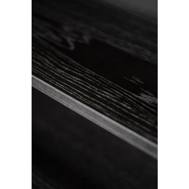 Wood Mid-Century Scandinavian Modern Dark Oak Sideboard with Wooden Handles, 1960s For Sale - Image 7 of 18