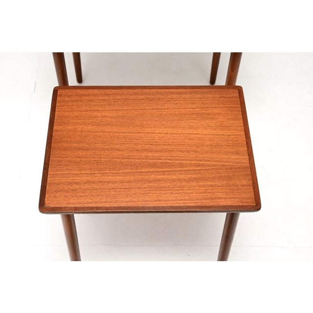 Brown Vintage Danish Teak Nesting Tables by H.W. Klein for Bramin, 1960s, Set of 3 For Sale - Image 8 of 10