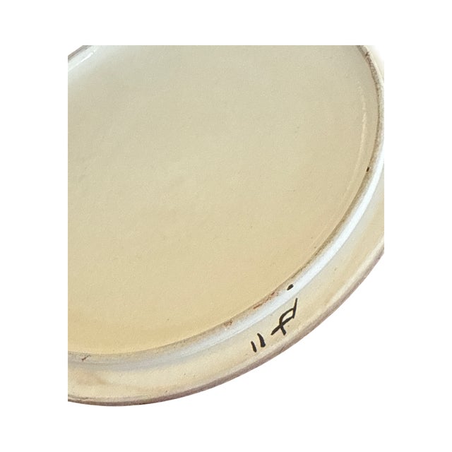 Gold Mid 20th Century Japanese Satsuma Style Lidded Jar Hand Painted Moriage Figural Decor For Sale - Image 8 of 11