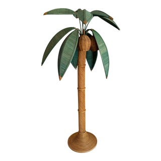 Mario Lopez Torres Rattan Palm Tree Floor Lamp For Sale