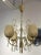 1960s Almari Mauri for Idman Brass and Glass Chandelier For Sale - Image 5 of 10