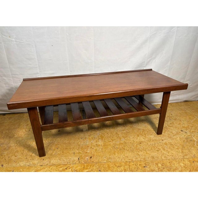 Mid-century retro vintage teak coffee table by myer (1960s) – stylish & functional. A beautifully designed mid-century...