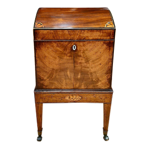 George III Period Inlaid Mahogany Liquor Box or Cellarette