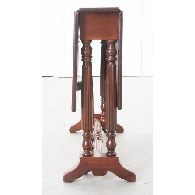 English 19th Century Regency Mahogany Drop-Leaf Table For Sale - Image 9 of 11