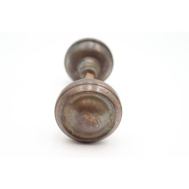 Mid 20th Century Pair of Vintage 2.125 In. Concentric Steel Passage Door Knobs For Sale - Image 5 of 5
