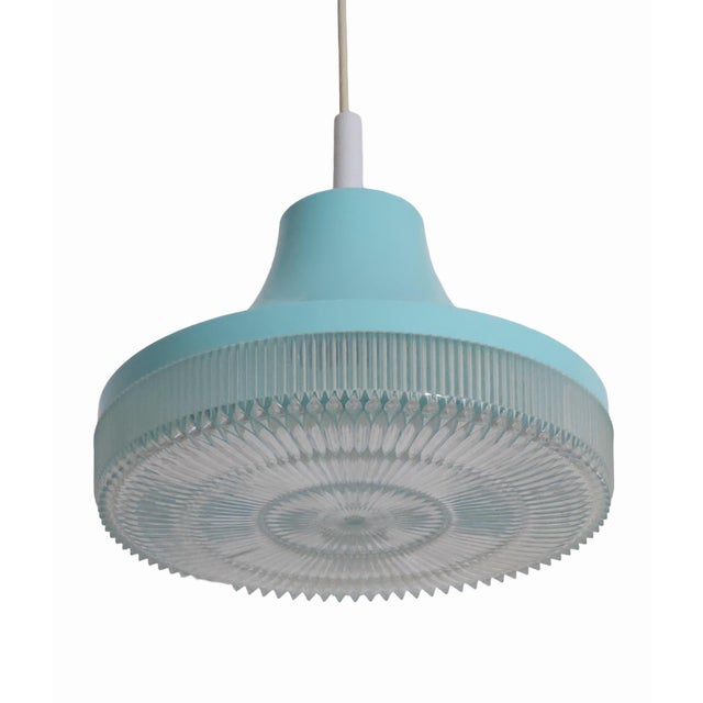Mid-Century Modern Mid-Century Modern Blue Pendant Lamp, Germany, 1970s For Sale - Image 3 of 5