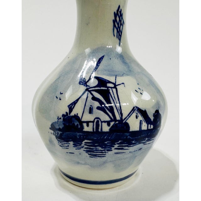 Antique Porcelain Blue Delft Bud Vase For Sale In Kansas City - Image 6 of 7